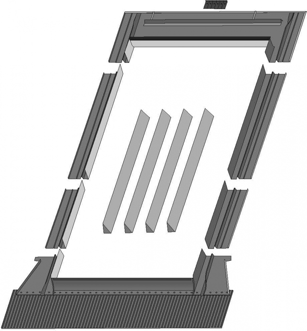 Flashings for skylights installed with profiled and high-profiled corrugated materials